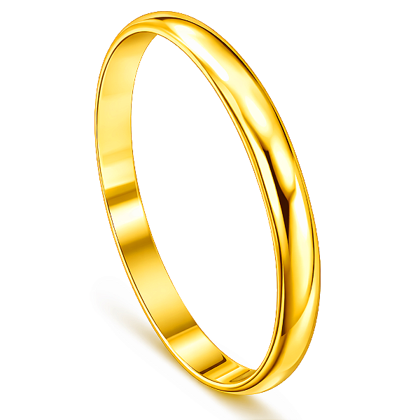 Par de Alianças Ouro 12k Meia Cana 2,3mm | ALI5-214OA