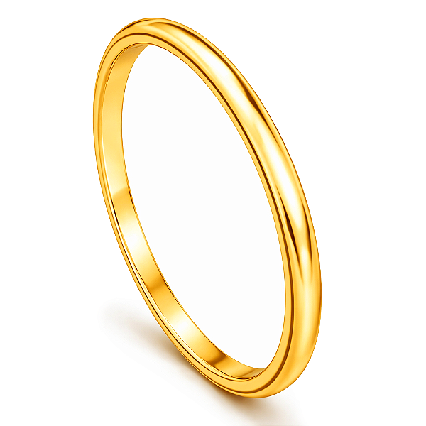Par de Alianças Ouro 12k Meia Cana 1,3mm | ALI5-233OA