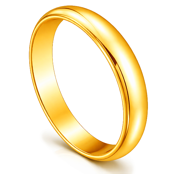 Par de Alianças Ouro 6k Meia Cana 3,3mm | ALI6-242OA
