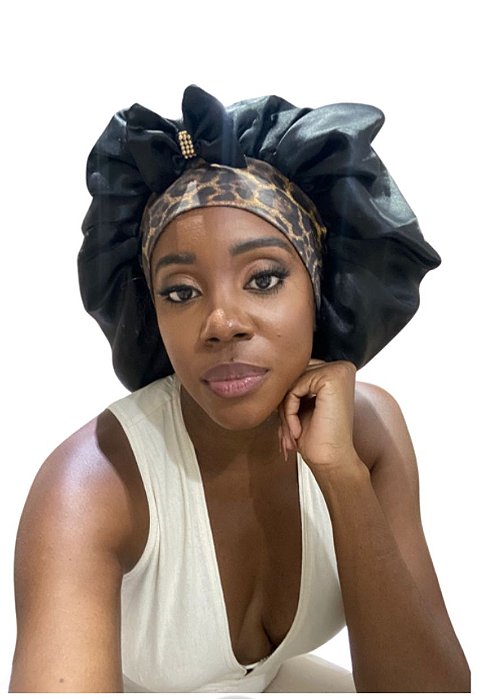 Touca de cetim para fixação de lace