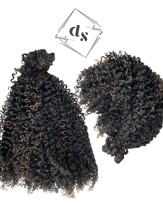 Fibra Monica Bio Humanizada 80cm - Kit com 330g na Cor Morena Iluminada