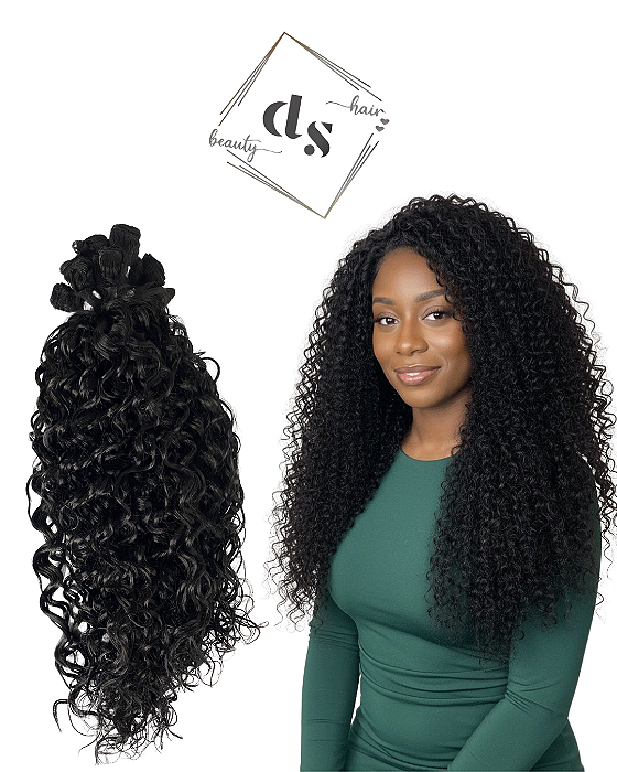 Fibra Bio Humanizada Miranda 75 cm - Cor 1 Preto - Kit com 330g