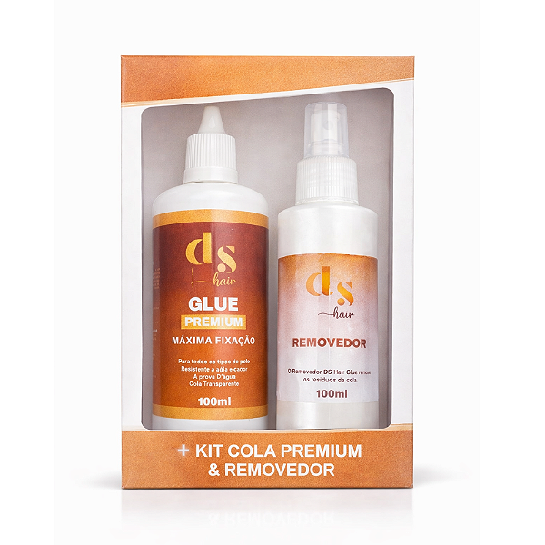 Kit Cola DS Hair Glue PREMIUM 100ml + Removedor 100ml