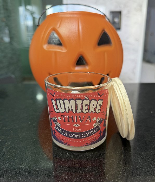 Vela Aromática Maçã com canela | Coleção de Halloween