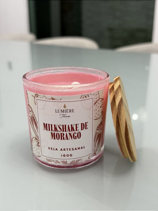 Vela Aromática Milkshake de Morango - 160 g
