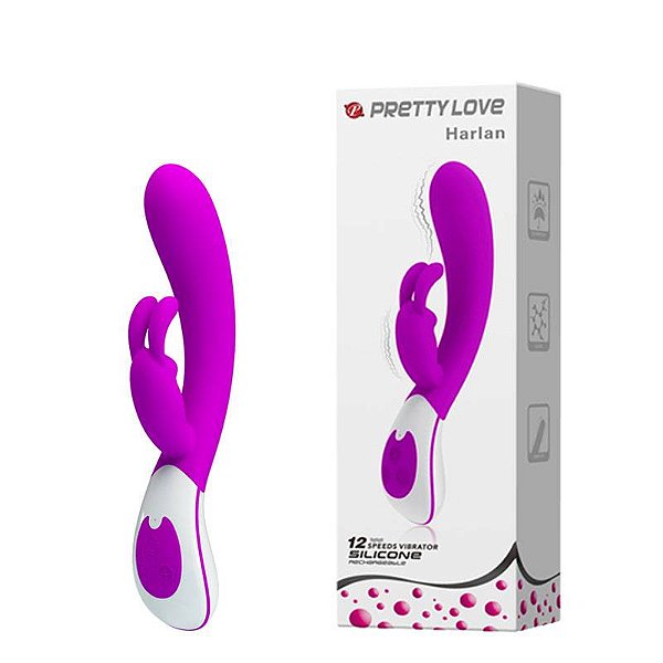 Vibrador Ponto G e Clitóris com 12 modos de Vibração 2 Motores Recarregável