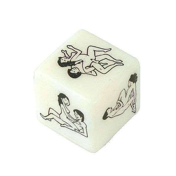 Dado para Bincadeira sexy - Jogo do Prazer Posições Hétero - Fosforescente
