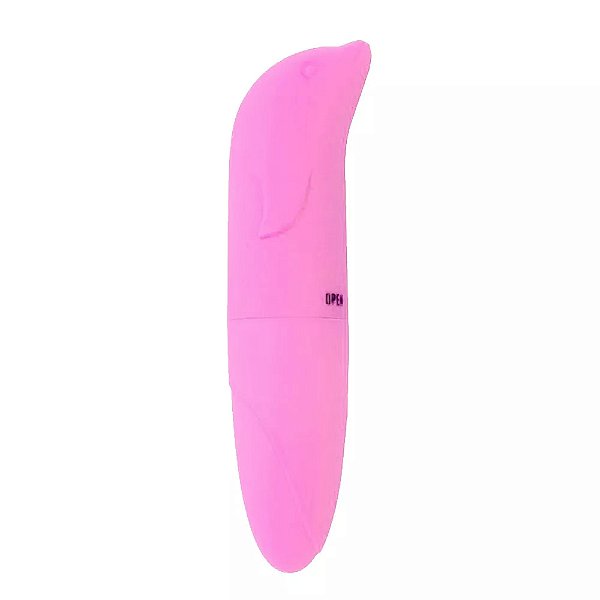 Vibrador Ponto G Golfinho Aveludado - Rosa Bebê