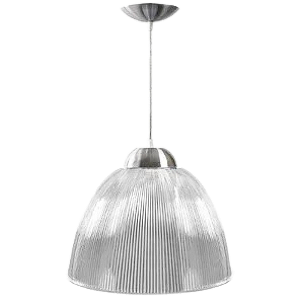 Luminária prismática pendente 16 polegadas luxo cristal injetado E-27.