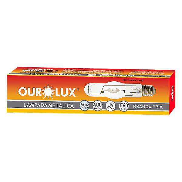 Lâmpada Metálica Tubular 400W E-40 5000K Ourolux.