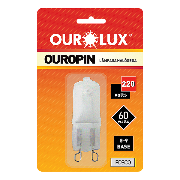 Lâmpada Halógena Ouropin G9 60W 220V Fosca.