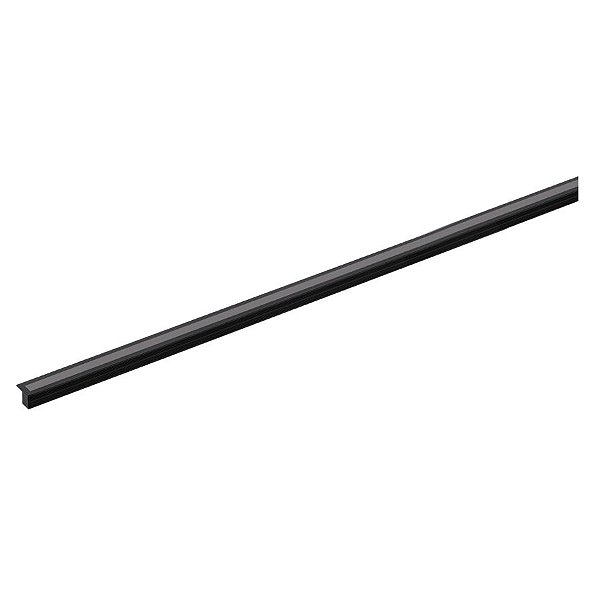 Perfil de embutir LED Archi linear 1 metro IRC 93 lente preta 2700K 7W/m 24V alumínio preto.