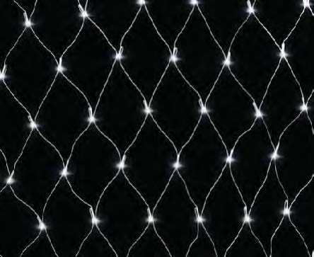 Rede de Natal sequencial com 320 LEDS branco frio 8 funções 2,4m x 1,8m 127V.