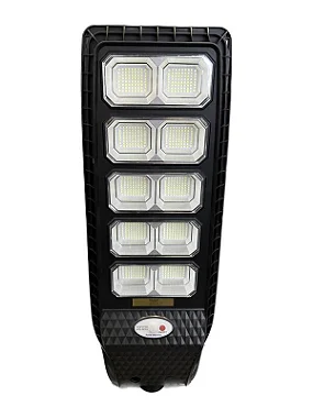 Luminária LED Pública 500W Solar IP66 INMETRO com controle e sensor.