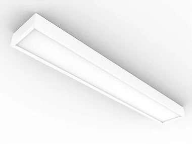 Luminária de sobrepor fechada com difusor leitoso para 1 lâmpada 9/10W 60cm.