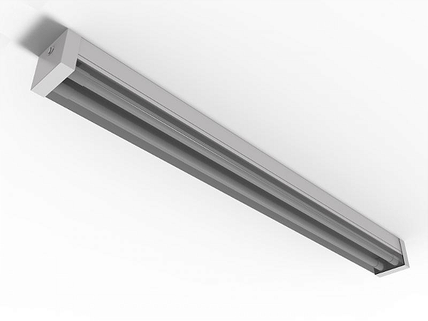 Luminária de sobrepor fechada com difusor para 1 lâmpada 9/10W 60cm.