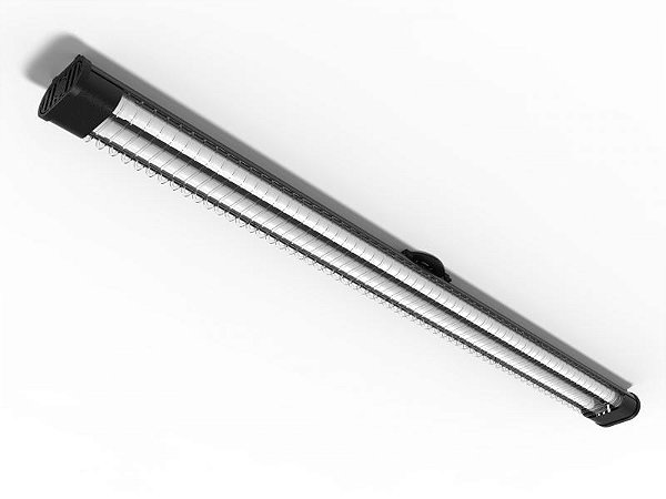 Luminária New Lamp cor preta com fiação para 2 lâmpadas 18/20W 120cm.
