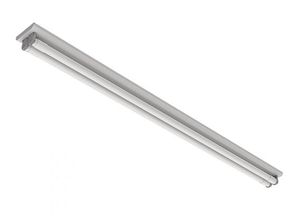 Luminária de sobrepor simples para 2 lâmpadas 9/10W 60cm.
