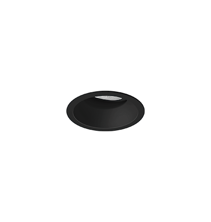 Spot de Embutir Preto Fosco Nya Redondo Facho Orientável Mini Dicroica Ø5,7x7,2cm Alumínio.