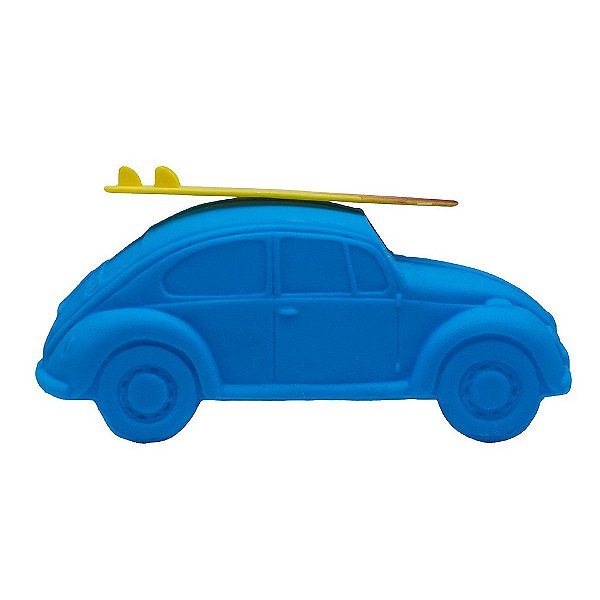 Luminária Fusca Com Prancha 15,5x13x30,5cm Polietileno Azul e Amarelo.