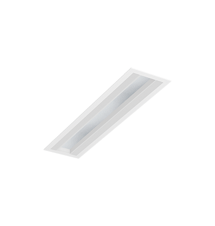Luminária de Embutir LED Kiini Retangular 5000K 29,5W Bivolt 45,5x13,5x3,5cm Acrílico, Corpo Branco Fosco e Refletor Prata Acetinado.