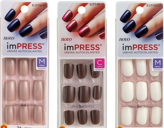 Unhas Posticas Autocolantes imPRESS 30UNID