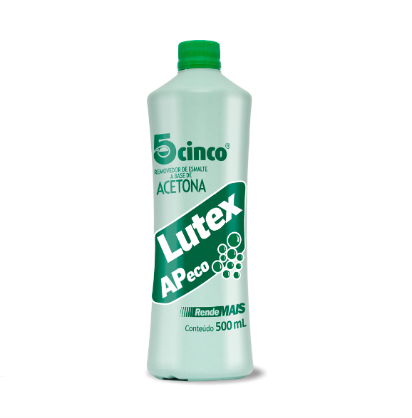 REMOVEDOR COM ACETONA 5 CINCO LUTEX AP 500ML - RENDE MAIS