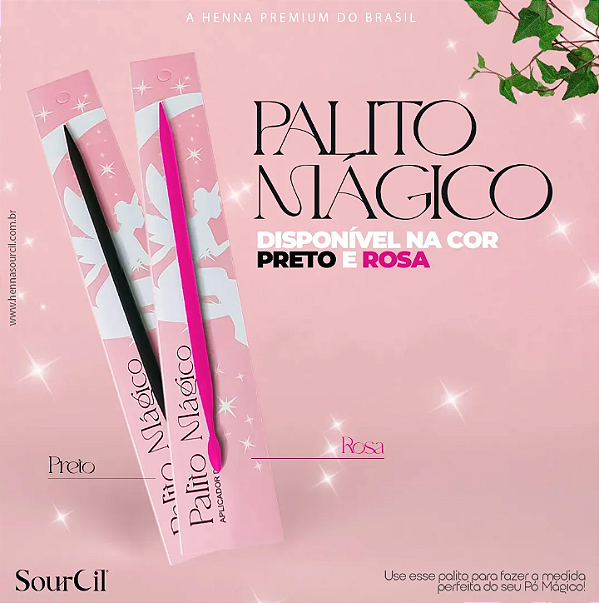 PALITO MAGICO APLICADOR DE HENNA PRETO SOURCIL
