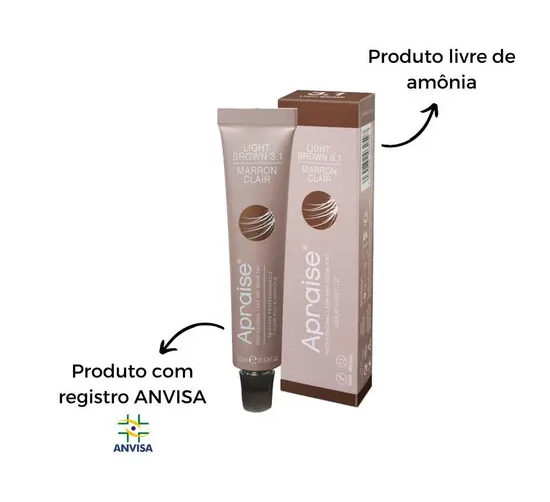 TINTA PARA CILIOS E SOMBRANCELHAS LIGHT BROWN 3.1 20ML