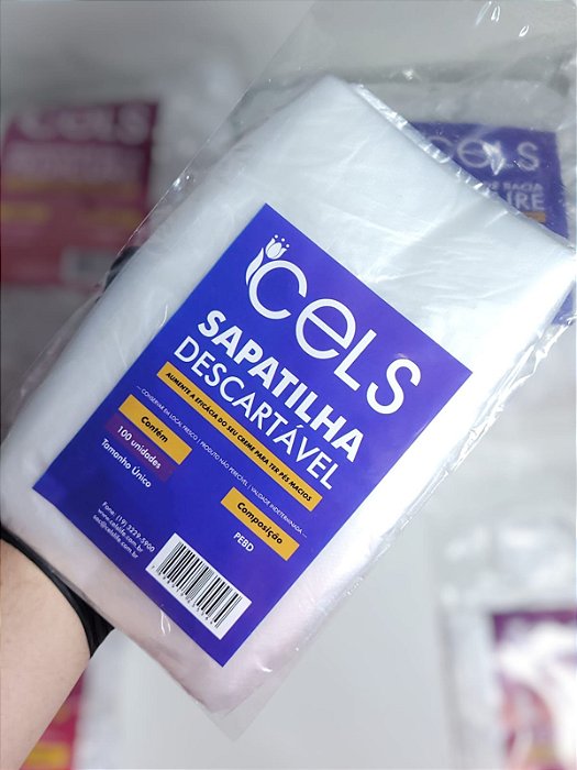 SAPATILHA PLASTICA DESCARTAVEL 100UNID