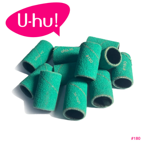 LIXA PARA MANDRIL VERDE MÉDIO PM 180# C/100UNID U-HU