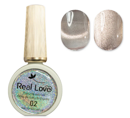 ESMALTE EM GEL REFLETIVO OLHO DE GATO Nº2 REAL LOVE