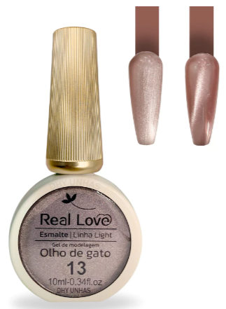 ESMALTE EM GEL REFLETIVO OLHO DE GATO Nº13 REAL LOVE