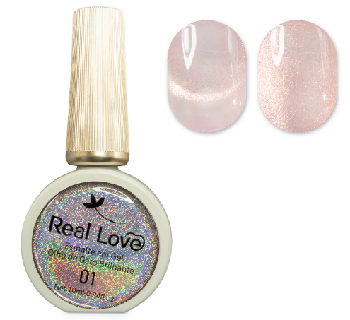 ESMALTE EM GEL REFLETIVO OLHO DE GATO Nº1 REAL LOVE
