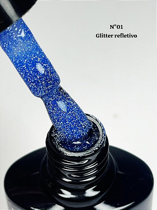ESMALTE GEL LOVEYES Nº1 COLEÇÃO NEON DIAMANTE GLITTER REFLETIVO/ THERMAL