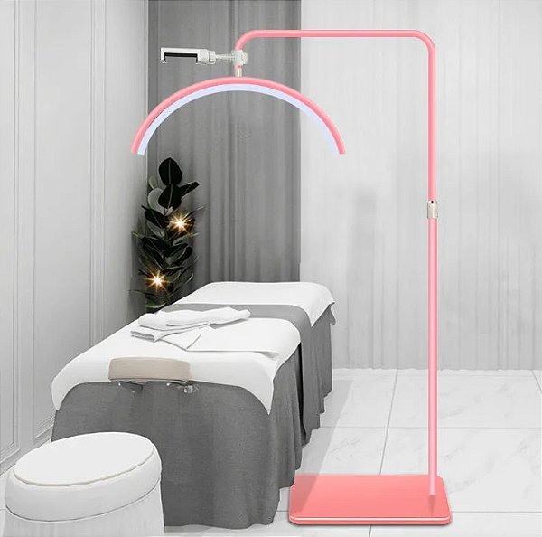 LUMINÁRIA LED DE CHÃO MOON LIGHT MEIA LUA - ROSA