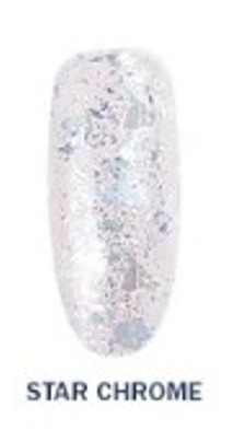 PÓ FLAKE PRATEADO STAR CHROME BLUWE