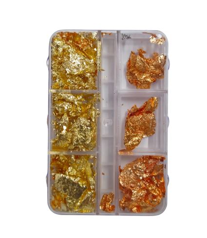 KIT 6 UNID FOLHA DE OURO E PRATA DAFU