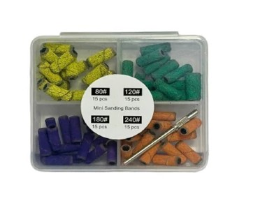 KIT REFIL DE LIXA FININHA 80/120/180/240 + BROCA MANDRIL