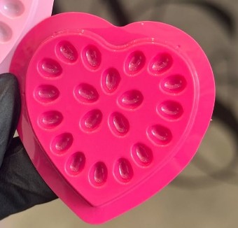 COLMEIA PARA COLA FORMATO CORAÇÃO COR ROSA 5UN