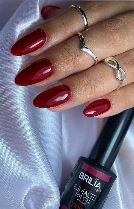 ESMALTE GEL VINHO BRILIA NAILS SEM TPO