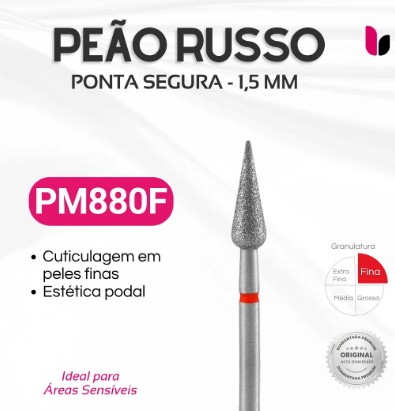 BROCA DIAMANTADA PM880F PEÃO RUSSO BRILIA NAILS