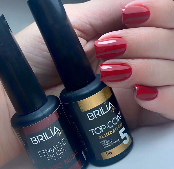 ESMALTE GEL QUERO BEIJAR BRILIA NAILS