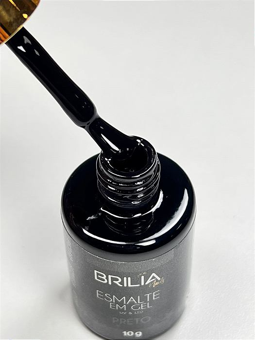 ESMALTE GEL PRETO BRILIA NAILS SEM TPO