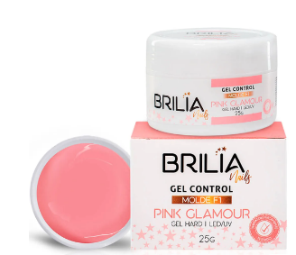 GEL CONTROL PINK GLAMOUR 25G BRILIA NAILS SEM TPO