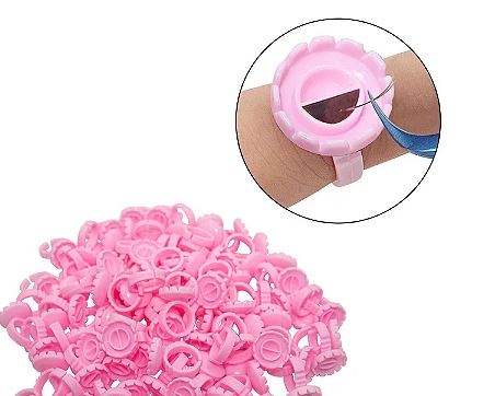 ANEL BATOQUE FLOR COM DIVISORIA ROSA 50 UNI