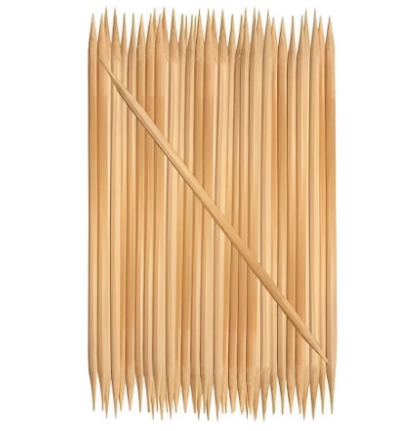 PLIN PALITO DE UNHA DE BAMBU 14cm x 5cm -  2 PONTAS PCT - C/ 50 UNIDADES