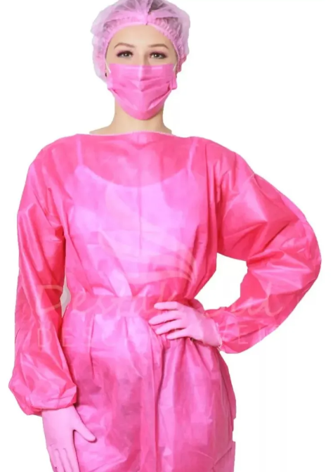 AVENTAL PROTDESC ROSA PINK 10UNID