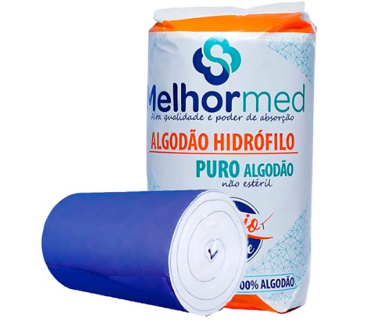 ALGODAO HIDROFILO 500G NAO ESTERIL EM ROLO MELHORMED