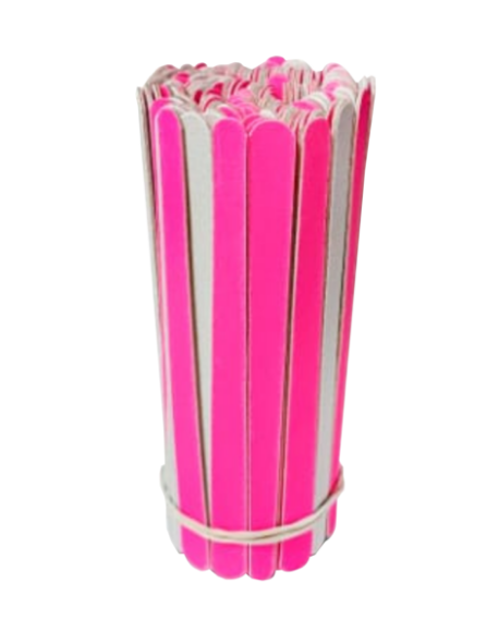 PLIN LIXA DE UNHA ROSA 13CM -  C/ 100 UNIDADES
